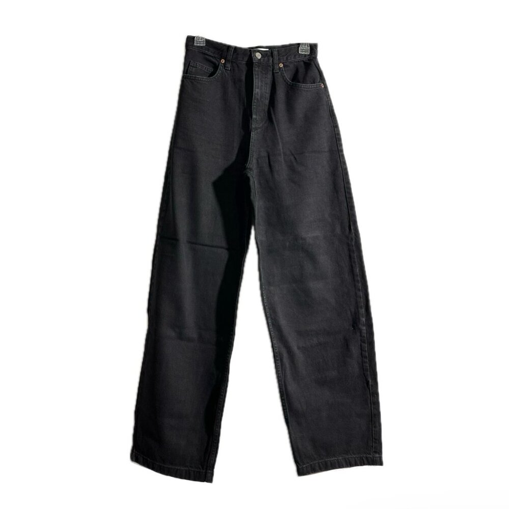 Topshop Baggy/Bubble High Rise Black Jean, Size 26